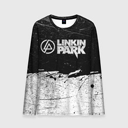 Лонгслив мужской Линкин Парк Лого Рок ЧБ Linkin Park Rock, цвет: 3D-принт