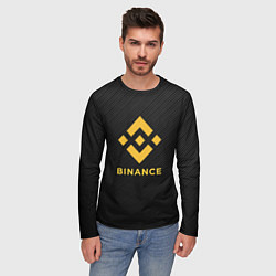 Лонгслив мужской БИНАНС ЛОГО CARBON BINANCE LOGO, цвет: 3D-принт — фото 2