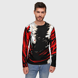 Лонгслив мужской Юджи Итадори злой Магическая битва, цвет: 3D-принт — фото 2