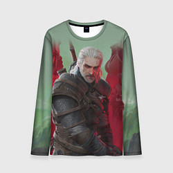 Лонгслив мужской ВЕДЬМАК THE WITCHER ГЕРАЛЬТ С МЕЧОМ, цвет: 3D-принт