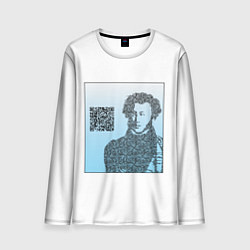 Лонгслив мужской QR - Пушкин, цвет: 3D-принт