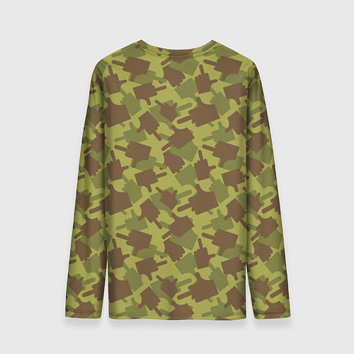 Мужской лонгслив FUCK камуфляж / 3D-принт – фото 2