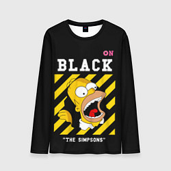 Лонгслив мужской Симпсоны х ON BLACK, цвет: 3D-принт