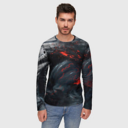 Лонгслив мужской ЧЁРНЫЙ СИМБИОТ ГРАНЖ BLACK MONSTER, цвет: 3D-принт — фото 2