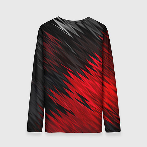 Мужской лонгслив ЧЁРНО КРАСНЫЕ КРАСКИ RED BLACK STRIPES / 3D-принт – фото 2