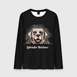 Лонгслив мужской Лабрадор-Ретривер Labrador Retriever, цвет: 3D-принт