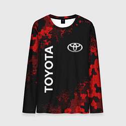 Мужской лонгслив TOYOTA MILITARY PIXEL BLACK RED