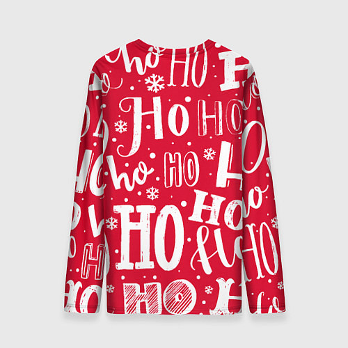 Мужской лонгслив HO HO HO Новогодняя / 3D-принт – фото 2
