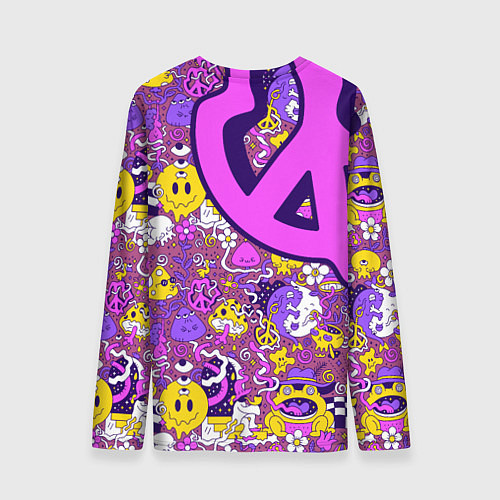 Мужской лонгслив Психоделика Существа Знаки / 3D-принт – фото 2