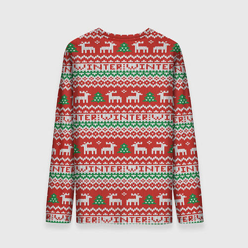 Мужской лонгслив Deer Christmas Pattern / 3D-принт – фото 2