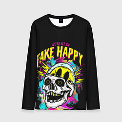 Мужской лонгслив Fake Happy Фальшивое счастье