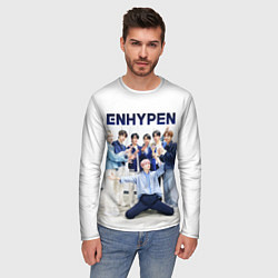 Лонгслив мужской ENHYPEN Хисын, Джейк, Джей, Сонхун, Сону, Чонвон,, цвет: 3D-принт — фото 2