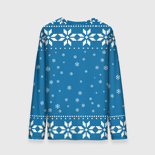 Мужской лонгслив Реал Мадрид Новогодний / 3D-принт – фото 2