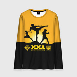 Лонгслив мужской ММА Mixed Martial Arts, цвет: 3D-принт