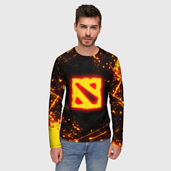 Лонгслив мужской DOTA 2 FIRE LOGO ДОТА 2 ОГНЕННЫЙ ЛОГО, цвет: 3D-принт — фото 2