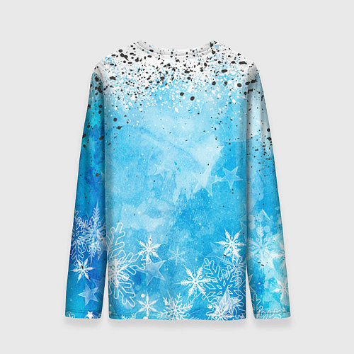 Мужской лонгслив Санта на дино 2024 / 3D-принт – фото 2