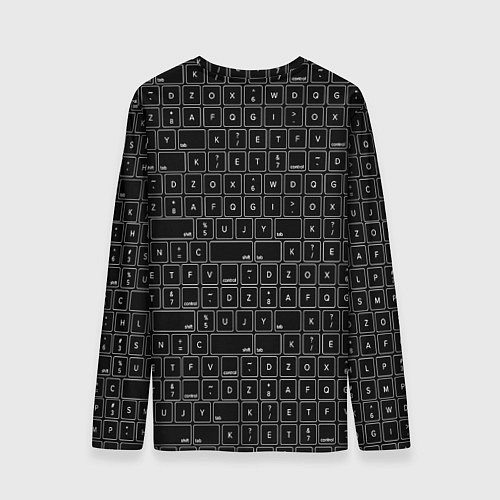 Мужской лонгслив КЛАВИАТУРА КЛАВИШИ / 3D-принт – фото 2