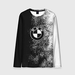 Лонгслив мужской BMW ЧБ Логотип, цвет: 3D-принт