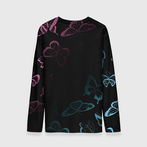 Мужской лонгслив Adele Бабочки / 3D-принт – фото 2