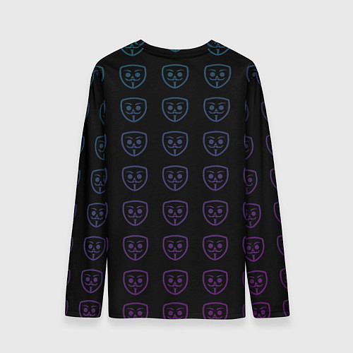 Мужской лонгслив Bubble kvass anonymous logo / 3D-принт – фото 2