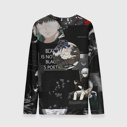 Мужской лонгслив Грустный Канеки Токийский Гуль Tokyo Ghoul / 3D-принт – фото 2