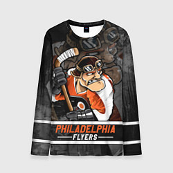 Лонгслив мужской Филадельфия Флайерз, Philadelphia Flyers, цвет: 3D-принт