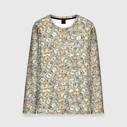 Мужской лонгслив Доллары 1, 2, 10, 100 банкноты