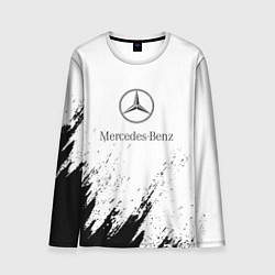 Лонгслив мужской Mercedes-Benz - White texture, цвет: 3D-принт