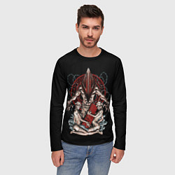 Лонгслив мужской Пирамидоголовый и медсестрички, цвет: 3D-принт — фото 2