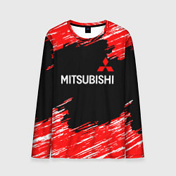 Лонгслив мужской Mitsubishi размытые штрихи, цвет: 3D-принт