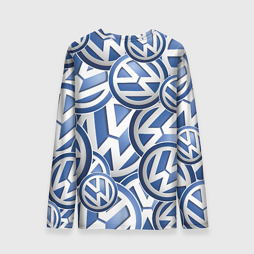Мужской лонгслив Volkswagen logo Pattern / 3D-принт – фото 2