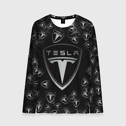 Лонгслив мужской TESLA BIG LOGO PATTERN, цвет: 3D-принт