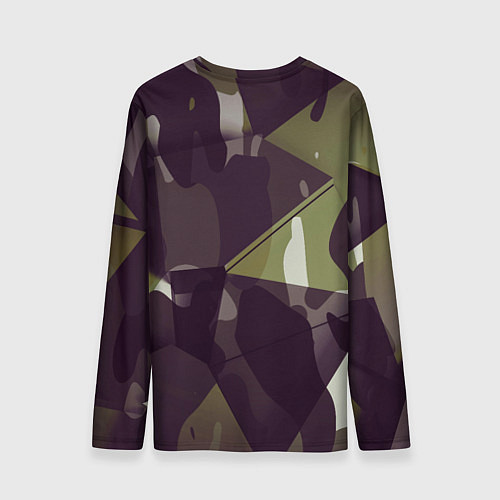Мужской лонгслив БРОНИРОВАННЫЙ ЛЕСНОЙ КАМУФЛЯЖ / 3D-принт – фото 2
