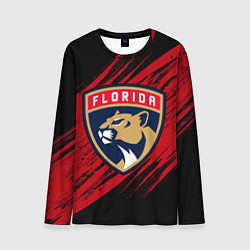 Лонгслив мужской Florida Panthers, Флорида Пантерз, NHL, цвет: 3D-принт