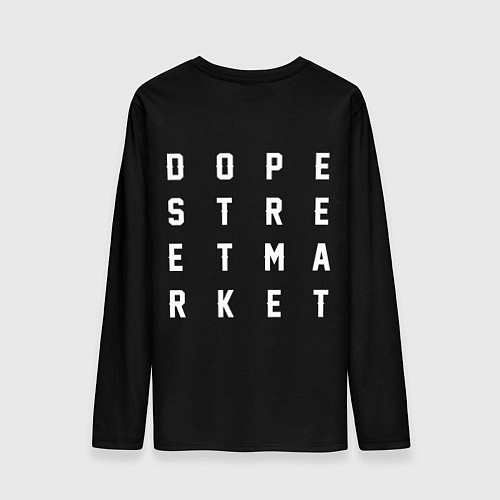 Мужской лонгслив Узор Black Orlani Jeans Dope Street Market / 3D-принт – фото 2