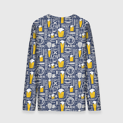 Мужской лонгслив Пиво Craft Beer / 3D-принт – фото 2