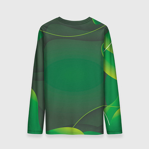Мужской лонгслив Зеленый милый кактус / 3D-принт – фото 2