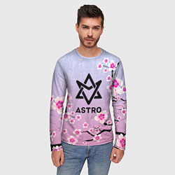 Лонгслив мужской ASTRO ЦВЕТЫ САКУРЫ, цвет: 3D-принт — фото 2