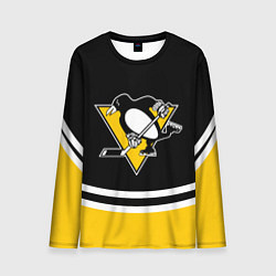 Лонгслив мужской Pittsburgh Penguins Питтсбург Пингвинз, цвет: 3D-принт