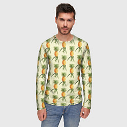 Лонгслив мужской Побеги ананасов, цвет: 3D-принт — фото 2