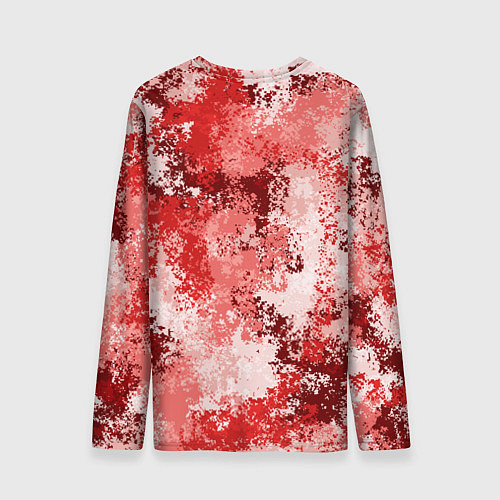 Мужской лонгслив Спортивный камуфляж Пикси - Гранат / 3D-принт – фото 2