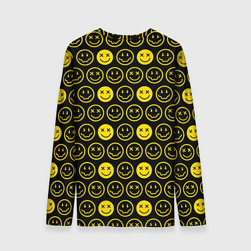 Мужской лонгслив Nirvana смайлики / 3D-принт – фото 2