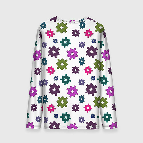 Мужской лонгслив Шипы паттерн / 3D-принт – фото 2