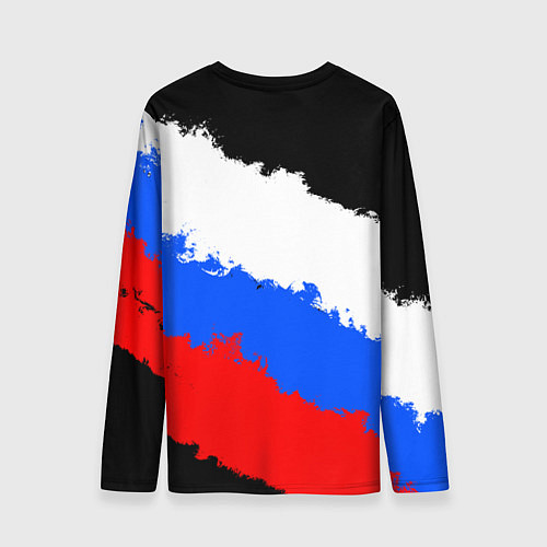 Мужской лонгслив 9 МАЯ ДЕНЬ ПОБЕДЫ ФЛАГ РОССИИ КРАСКОЙ / 3D-принт – фото 2