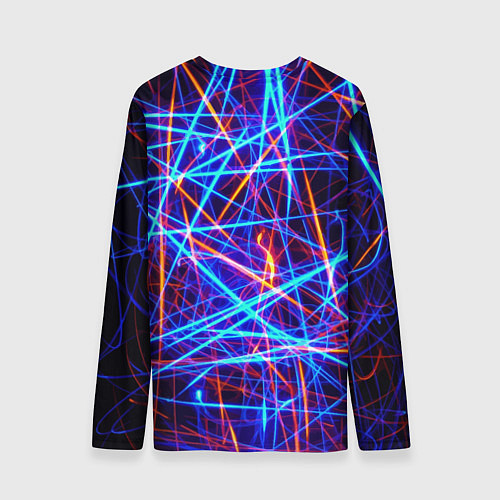 Мужской лонгслив Neon pattern Fashion 2055 / 3D-принт – фото 2