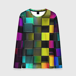 Мужской лонгслив Colored Geometric 3D pattern