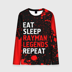 Мужской лонгслив Eat Sleep Rayman Legends Repeat Брызги