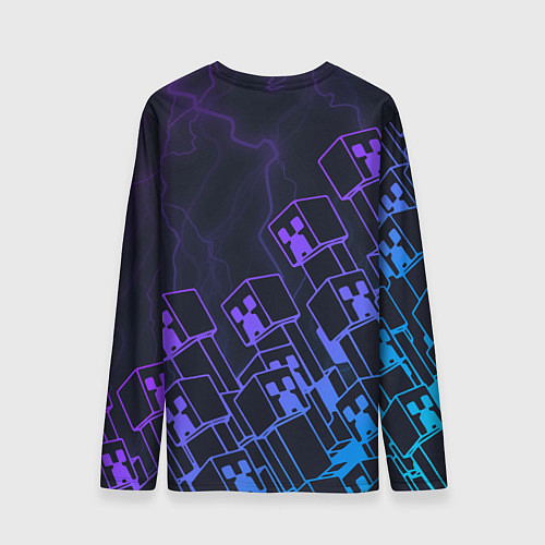 Мужской лонгслив Minecraft CREEPER NEON / 3D-принт – фото 2