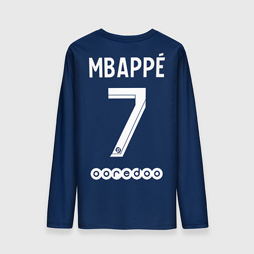 Мужской лонгслив PSG MBAPPE МБАППЕ ДОМАШНЯЯ ФОРМА 2223 / 3D-принт – фото 2