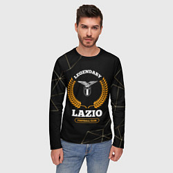 Лонгслив мужской Лого Lazio и надпись Legendary Football Club на те, цвет: 3D-принт — фото 2